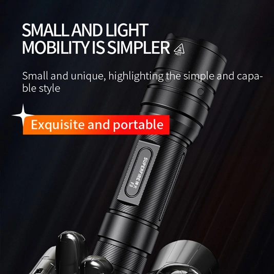 SUPERFIRE F3 Lúmenes 530 Linterna Táctica Recargable Zoomable