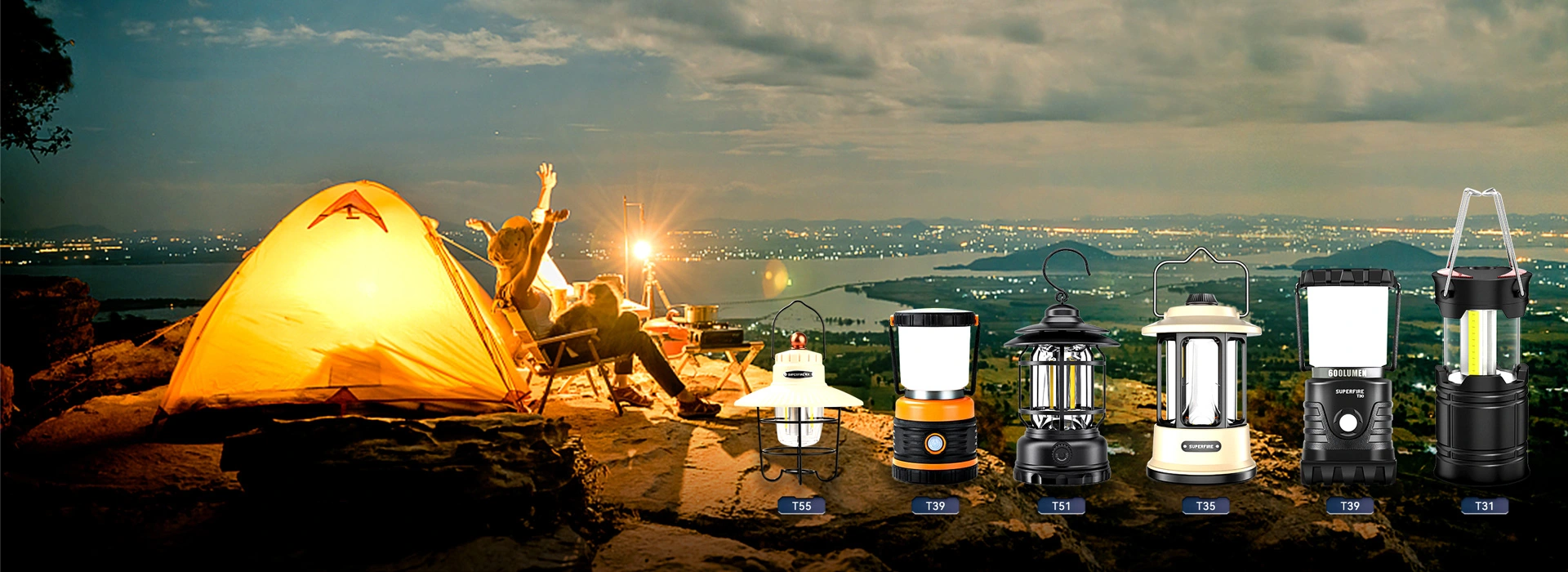 Luz de camping recargable