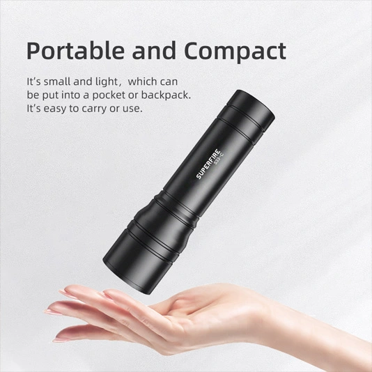 SUPERFIRE S33-C Linterna de bolsillo táctica brillante de 209 lúmenes