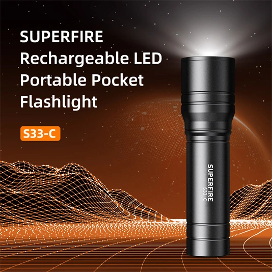 SUPERFIRE S33-C Linterna de bolsillo táctica brillante de 209 lúmenes
