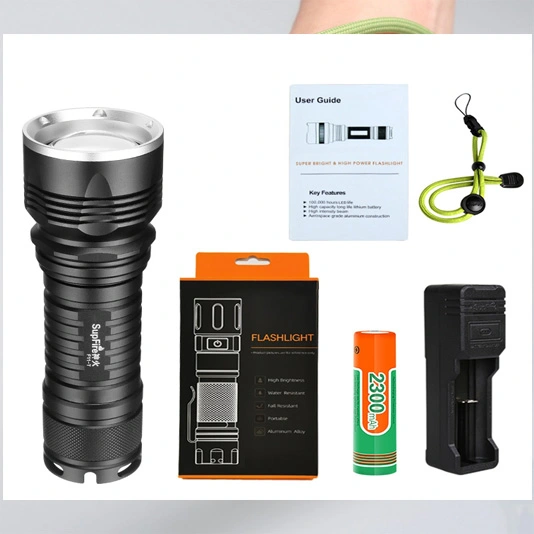 SUPERFIRE F11-T 10W Cree LED Linterna de zoom recargable