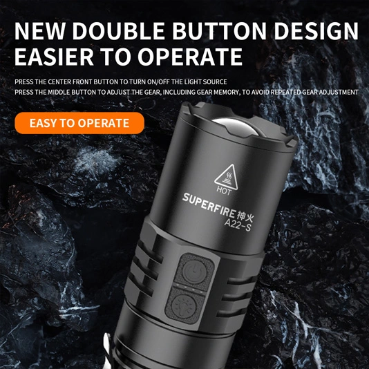 SUPERFIRE A22-S IP43 impermeable zoomable Eagle Eye Linterna