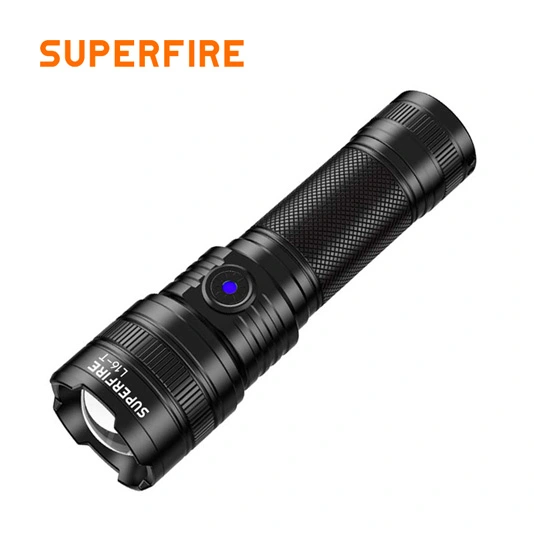 Linterna de zoom telescópico recargable SUPERFIRE L16-T/L16-X