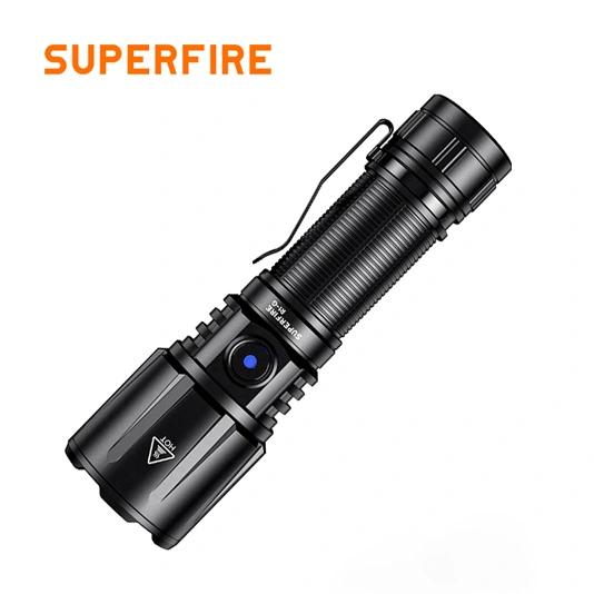 SUPERFIRE R1-G 2300 lúmenes Zoomable de alta potencia USB tipos linterna recargable