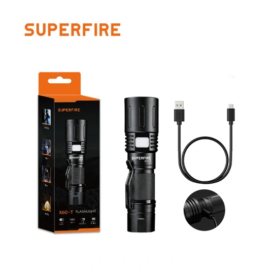 SUPERFIRE X60-T Linterna LED 2000 Lúmenes Zoomable