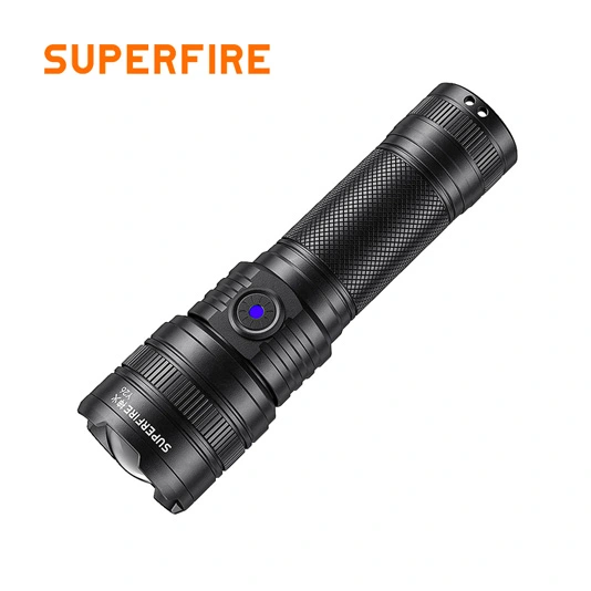 SUPERFIRE Y26 2000 lúmenes Linterna de enfoque telescópico con zoom