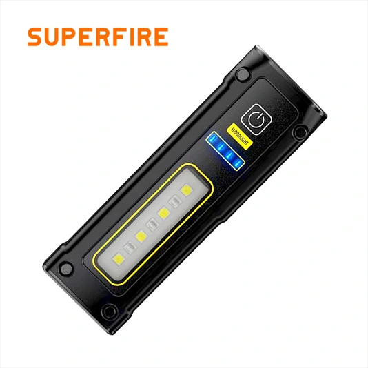 SUPERFIRE EF01 Lúmenes 470 Pequeña linterna magnética COB