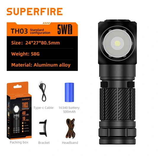 Mini linterna de ángulo SUPERFIRE TH03
