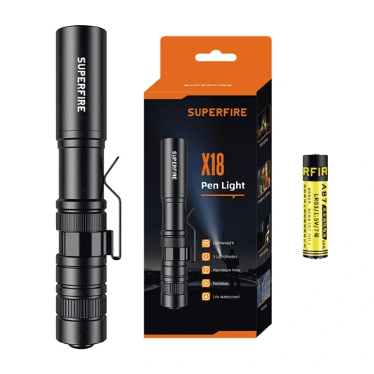 Linternas de pluma de 121 lúmenes SUPERFIRE L28/X18