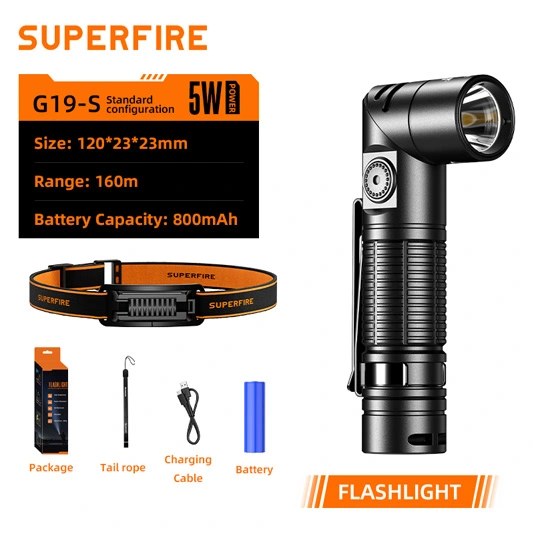 SUPERFIRE G19-S linterna magnética recargable