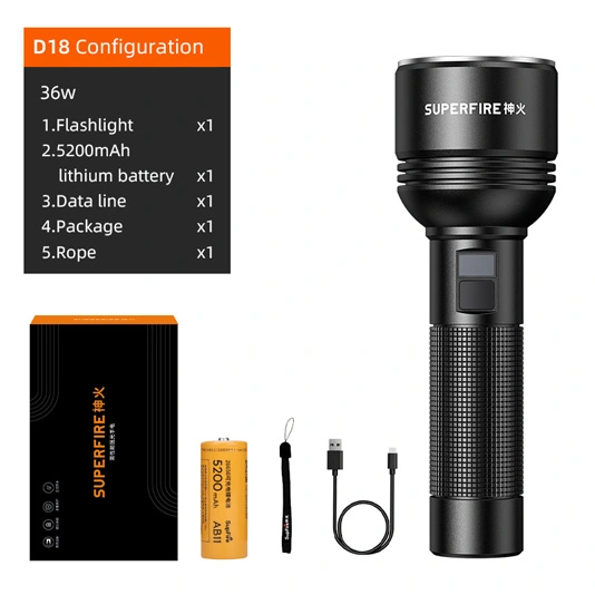 Linterna de alto rendimiento SUPERFIRE D18