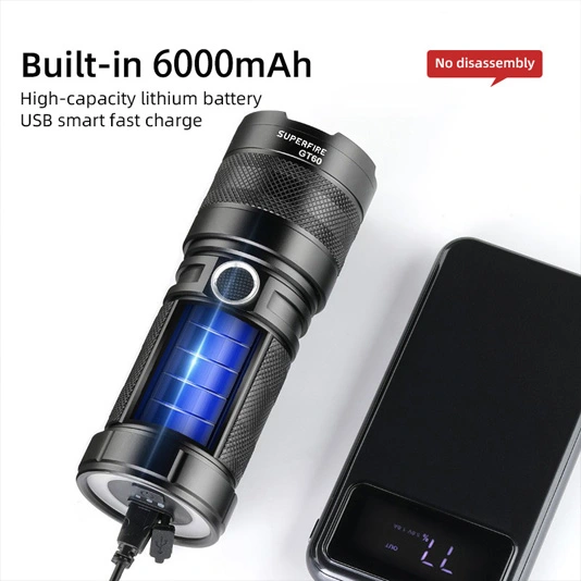 SUPERFIRE GT60 Lúmenes 1680 Zoom Linterna de Alta Potencia
