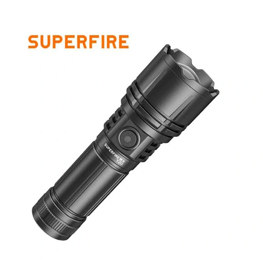 SUPERFIRE Y20 1200 lúmenes linterna de largo alcance de alta potencia recargable