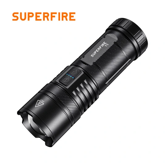 Linterna recargable SUPERFIRE Y5 1200 lúmenes 20W con Banco de energía