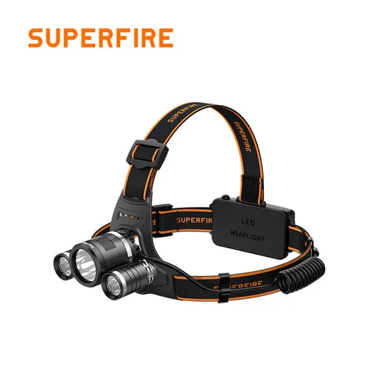 Faro delantero recargable SUPERFIRE HL33 500 Lúmenes 18650