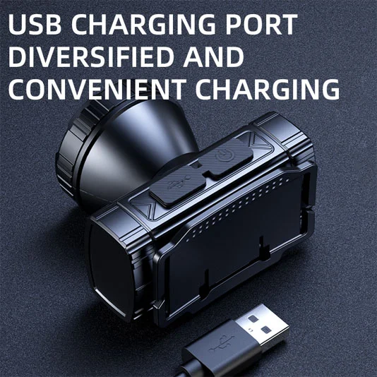 Faro de largo alcance con carga USB SUPERFIRE HL96