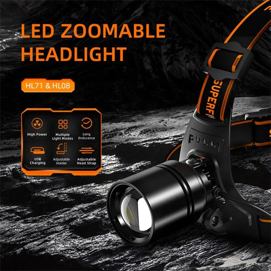 Faro LED con zoom SUPERFIRE HL71