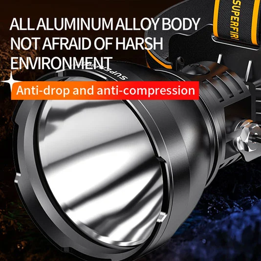 Faro LED de alta potencia recargable SUPERFIRE HL60