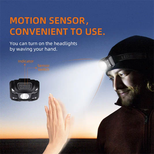 Faro con sensor de movimiento SUPERFIRE HL78 250 Lúmenes