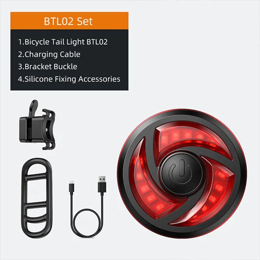 Luz de cola de bicicleta inteligente a prueba de agua SUPERFIRE BTL02