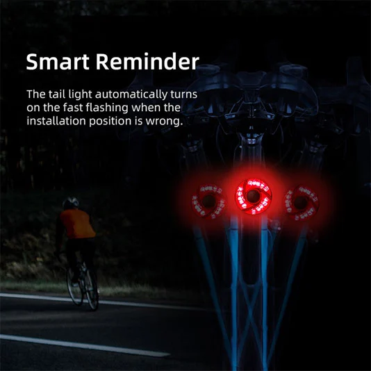 Luz de cola de bicicleta inteligente a prueba de agua SUPERFIRE BTL02