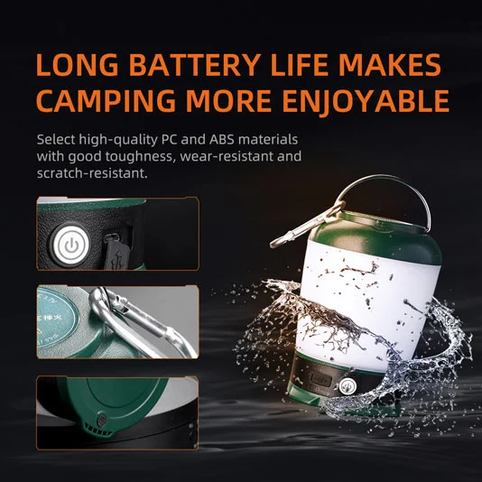 Luz LED para acampar SUPERFIRE T31 18650 USB
