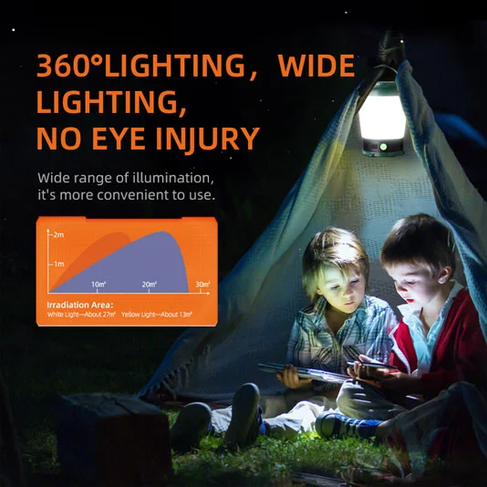 Luz LED para acampar SUPERFIRE T31 18650 USB