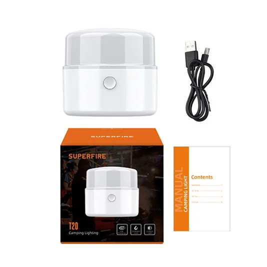 Linterna de camping recargable SUPERFIRE T20 USB