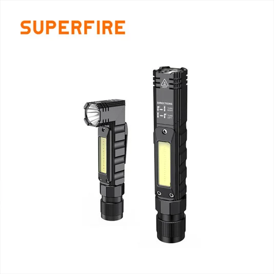 Luz DE TRABAJO COB recargable multifuncional SUPERFIRE G19 con base magnética