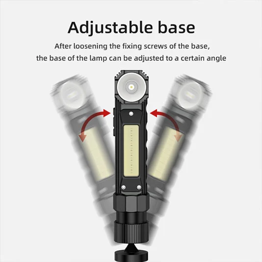 Luz DE TRABAJO COB recargable multifuncional SUPERFIRE G19 con base magnética