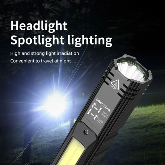 Luz DE TRABAJO COB recargable multifuncional SUPERFIRE G19 con base magnética