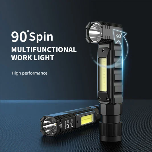 Luz DE TRABAJO COB recargable multifuncional SUPERFIRE G19 con base magnética