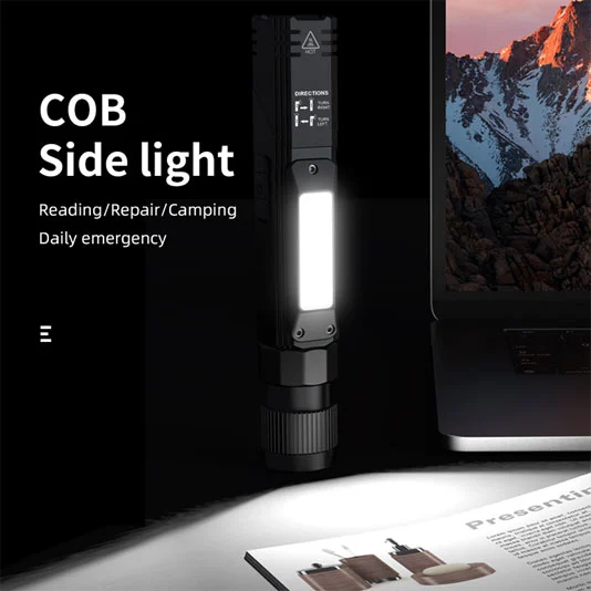 Luz DE TRABAJO COB recargable multifuncional SUPERFIRE G19 con base magnética