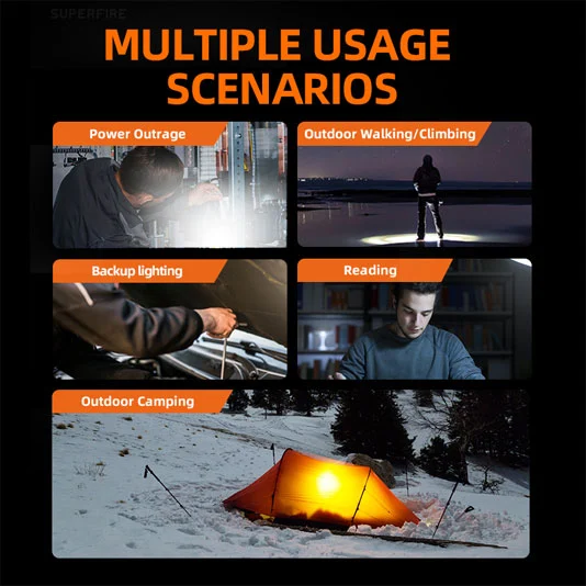 Luz para acampar al aire libre SUPERFIRE T56