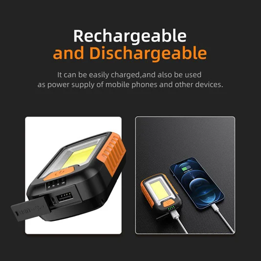 SUPERFIRE G21 recargable COB impermeable mini portátil luz de trabajo LED