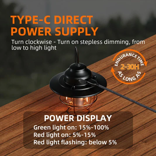 Linterna de acampada de carga USB SUPERFIRE T57