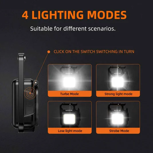 SUPERFIRE MX16 COB llavero luz de trabajo