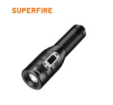 SUPERFIRE D3 linterna de buceo impermeable recargable potente