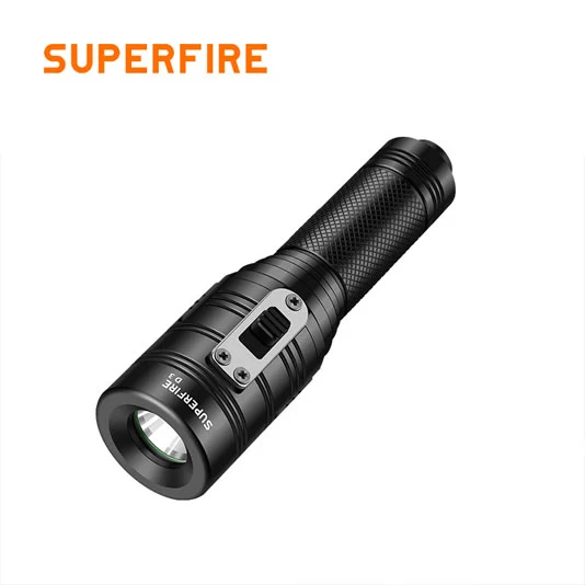 SUPERFIRE D3 linterna de buceo impermeable recargable potente