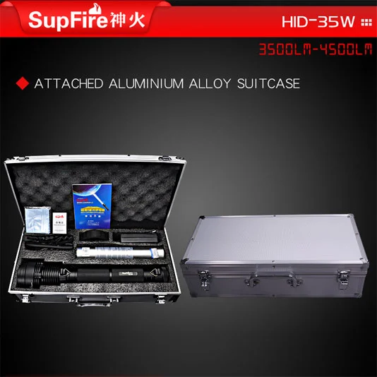SUPERFIRE HID 35W 3500 lumen pequeño HID Xenon Linterna