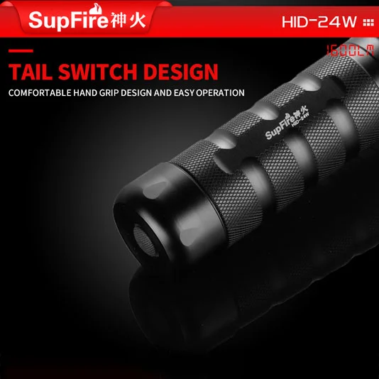 Linterna de xenón SUPERFIRE HID 24W 1600 Lumen
