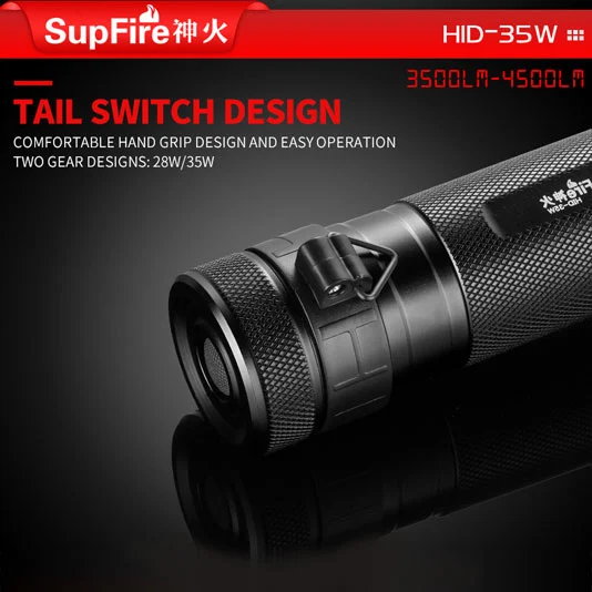 SUPERFIRE HID 35W 3500 lumen pequeño HID Xenon Linterna