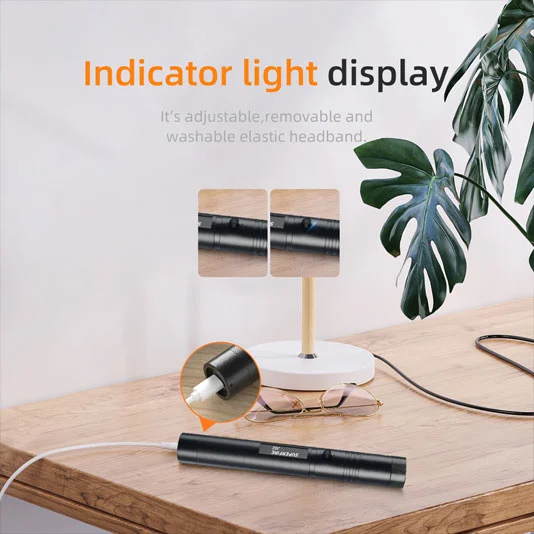 Pequeña linterna recargable LED con puntero láser SUPERFIRE J02