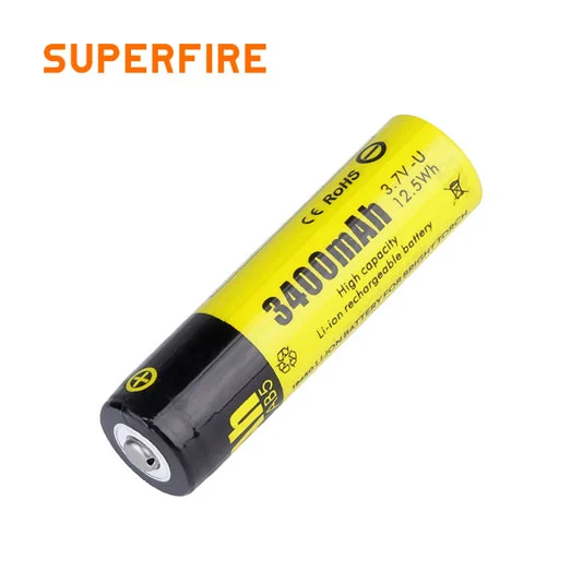 Batería de litio recargable SUPERFIRE AB5 18650