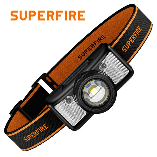 Faro delantero SUPERFIRE HL91 310 Lumen con luz blanca y roja