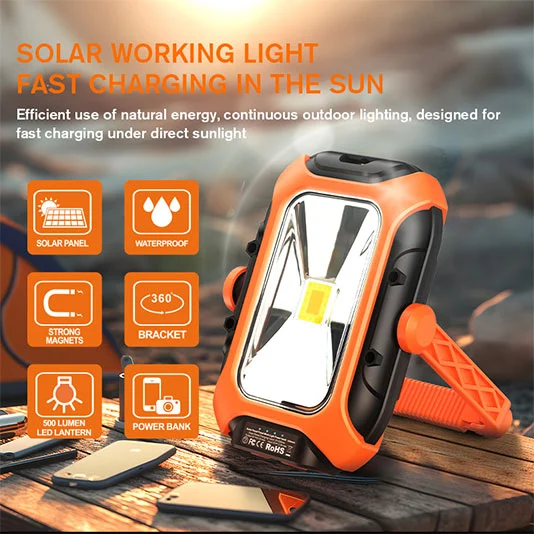 Luz DE TRABAJO magnética solar SUPERFIRE GM05