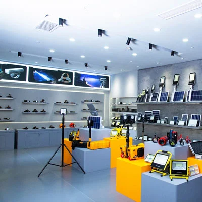Introducción a la sala de exposiciones de productos de marca SUPERFIRE