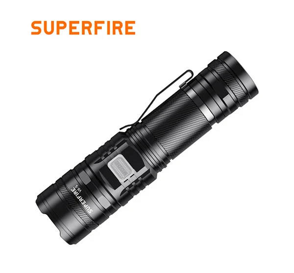 SUPERFIRE V8-S 2000 lúmenes linterna táctica recargable
