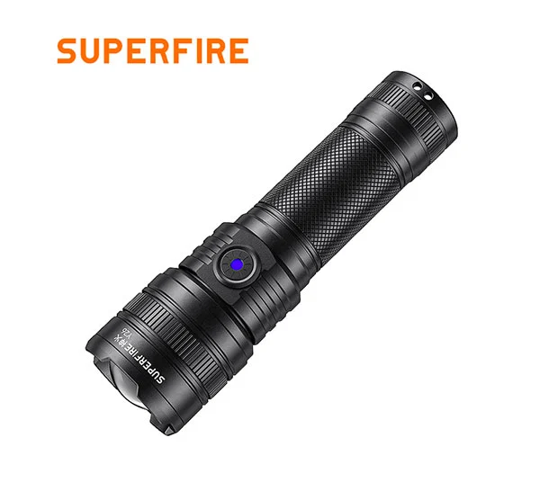 SUPERFIRE Y26 2000 lúmenes Linterna de enfoque telescópico con zoom
