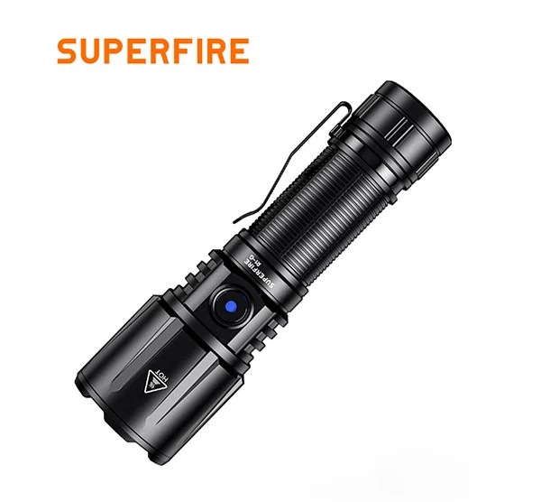 SUPERFIRE R1-G 2300 lúmenes Zoomable de alta potencia USB tipos linterna recargable